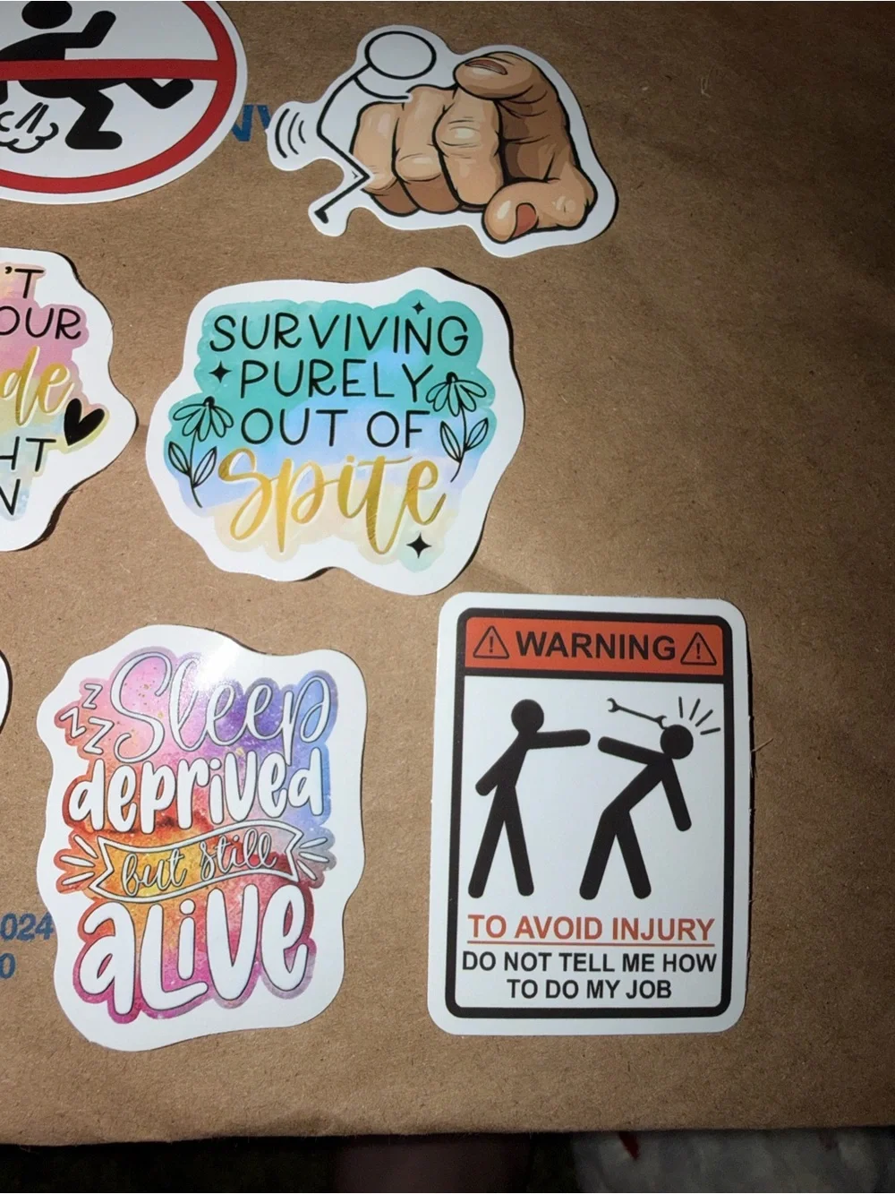 Multicolor Funny Quote Sticker Pack for Home Office & Notebooks